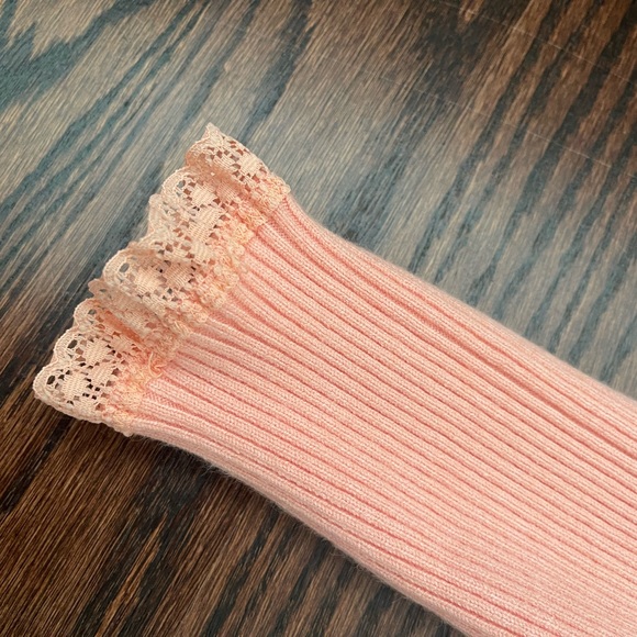 For love & lemons cropped cardigan - worn once. Peach color - Picture 5 of 6